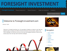 Tablet Screenshot of foresight-investment.com